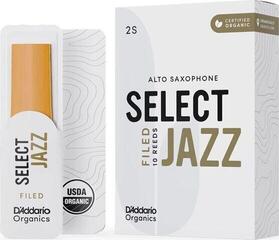 Alto Saxophone Reed Rico Organic Select Jazz Filed 2 Soft 10-pack Alto Saxophone Reed
