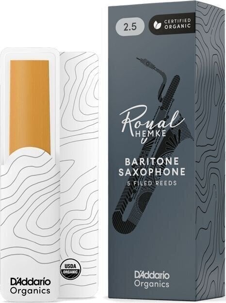 Barytone Saxophone Reed Rico Frederick L. Hemke 2.5 5 Pack Barytone Saxophone Reed