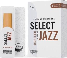 Тръстикова пластинка за сопрано саксофон Rico Organic Select Jazz Unfiled 3 Medium 10-pack Тръстикова пластинка за сопрано саксофон