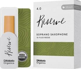 Тръстикова пластинка за сопрано саксофон Rico Organic Reserve 4.0 10-pack Тръстикова пластинка за сопрано саксофон