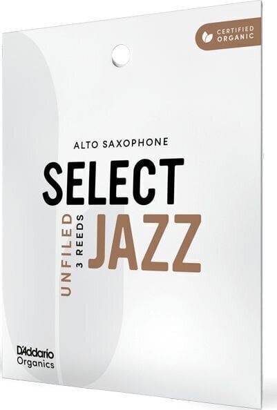 Jezičak za alt saksofon Rico Organic Select Jazz Unfiled 2 Hard 3-Pack Jezičak za alt saksofon