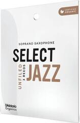 Caña de Saxofón Soprano Rico Organic Select Jazz Unfiled 2 Medium 3-Pack Caña de Saxofón Soprano