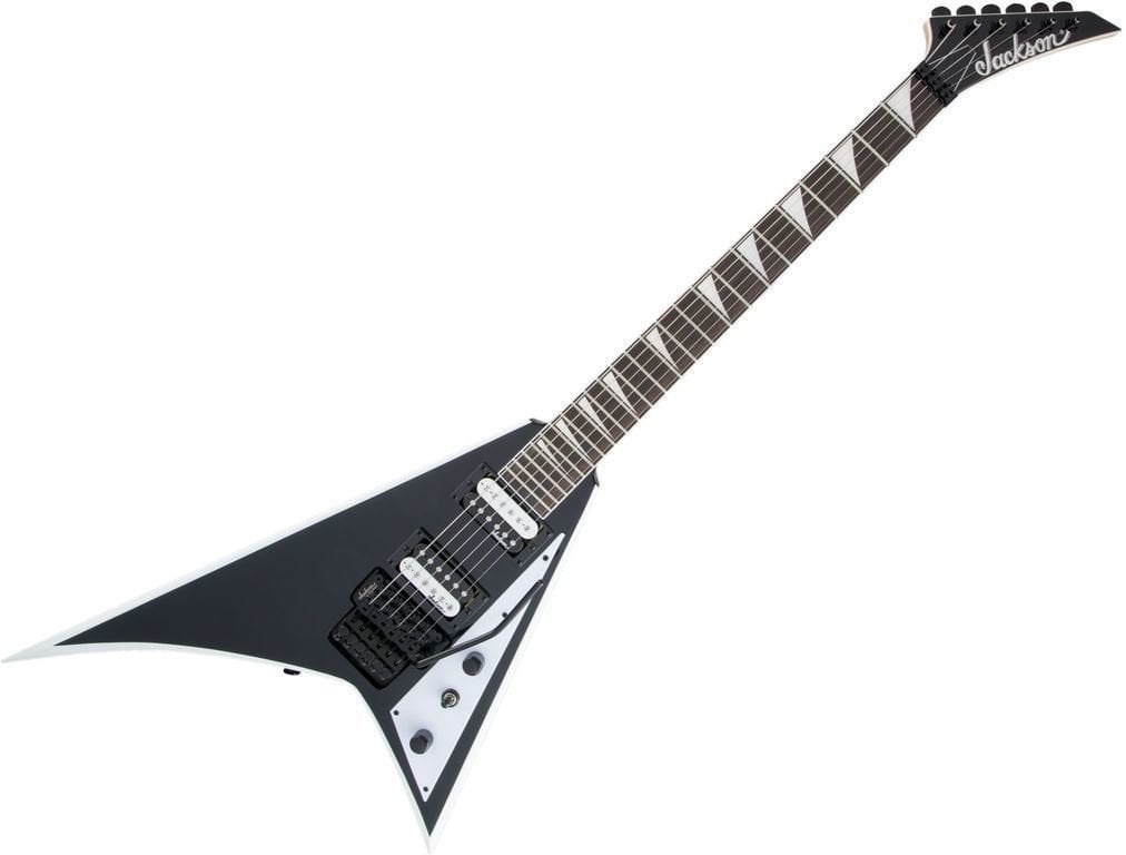 Guitarra elétrica Jackson JS Series Rhoads JS32 AH Black with White Bevels (Apenas desembalado)