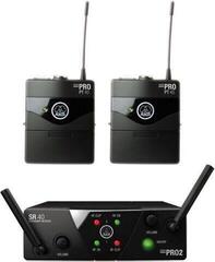 Wireless system AKG WMS40 Mini2 Instrumental Dual Wireless system ISM2: 864.375MHz + ISM3: 864.85MHz