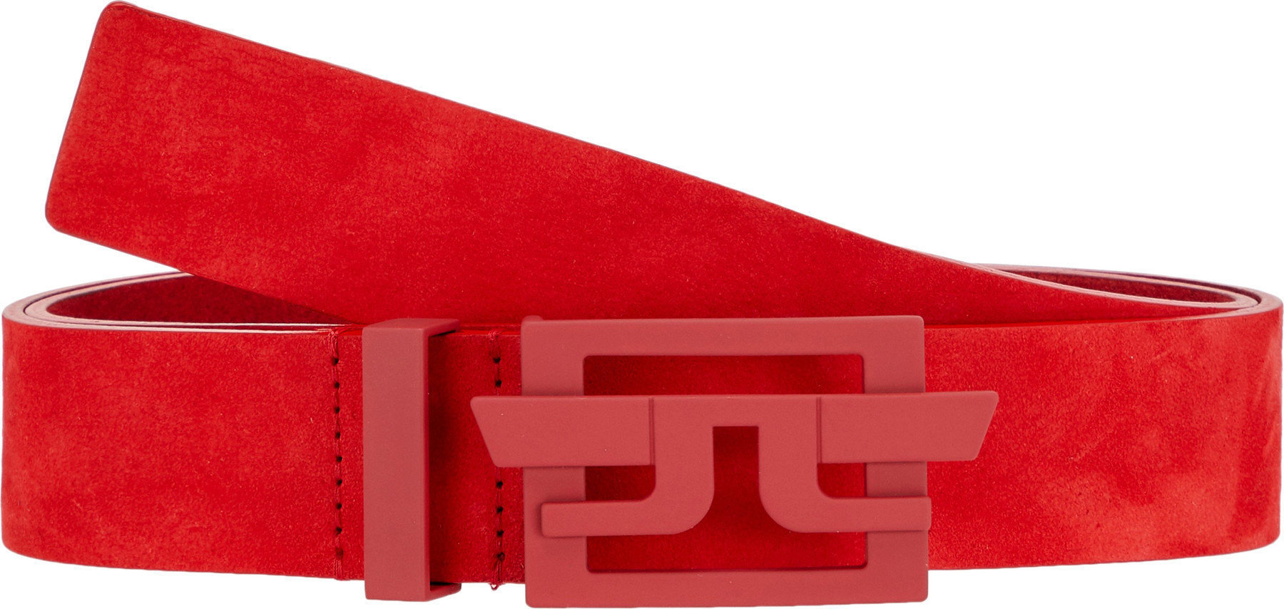 Belt J.Lindeberg Wing Brushed Leather Golf Belt Deep Red 90