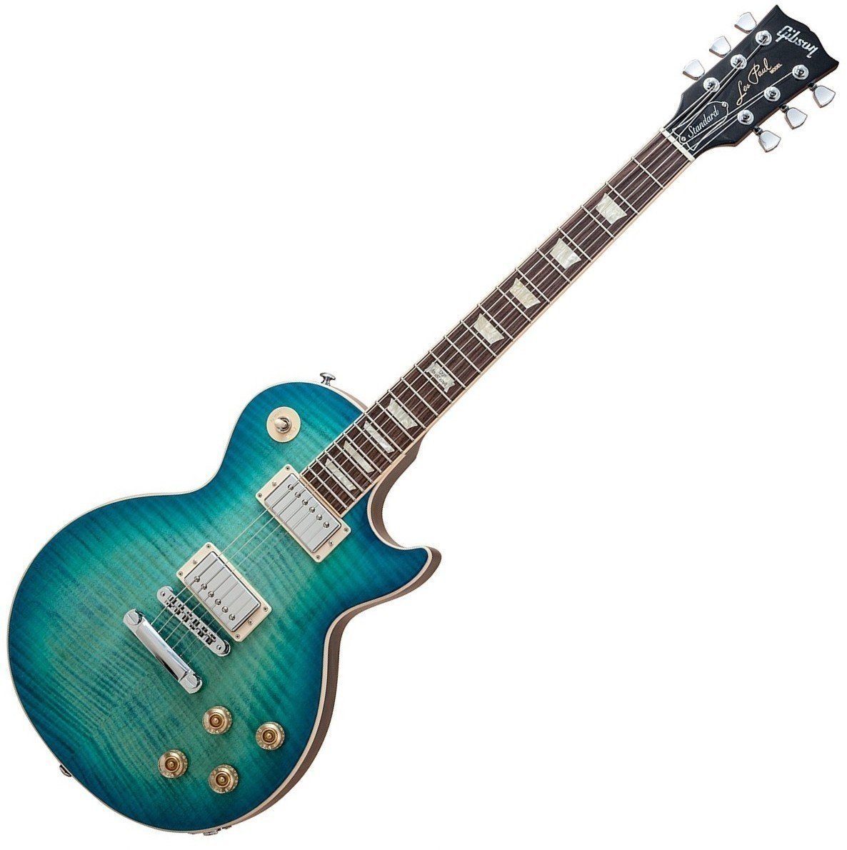 Guitare électrique Gibson Les Paul Standard Plus 2014 Ocean Water Perimeter