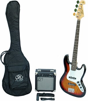 4-string Bassguitar SX SB1 Bass Guitar Kit Sunburst - 1
