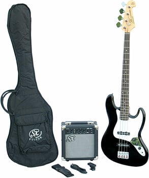 4-string Bassguitar SX SB1 Bass Guitar Kit Black - 1