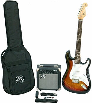 Elektrische gitaar SX SE1 3-Tone Sunburst - 1