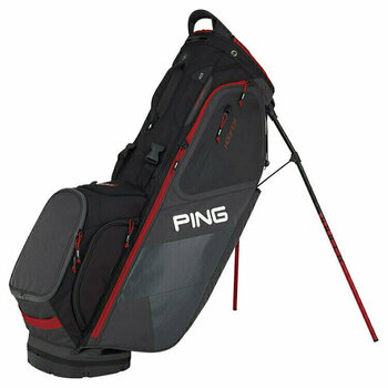 Чантa за голф Ping Hoofer Graphite/Black/Red Stand Bag - 1