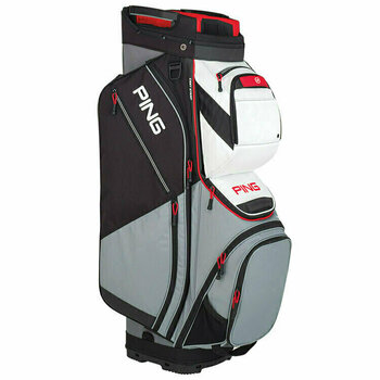 Чантa за голф Ping Pioneer Silver/White/Scarlet Cart Bag - 1
