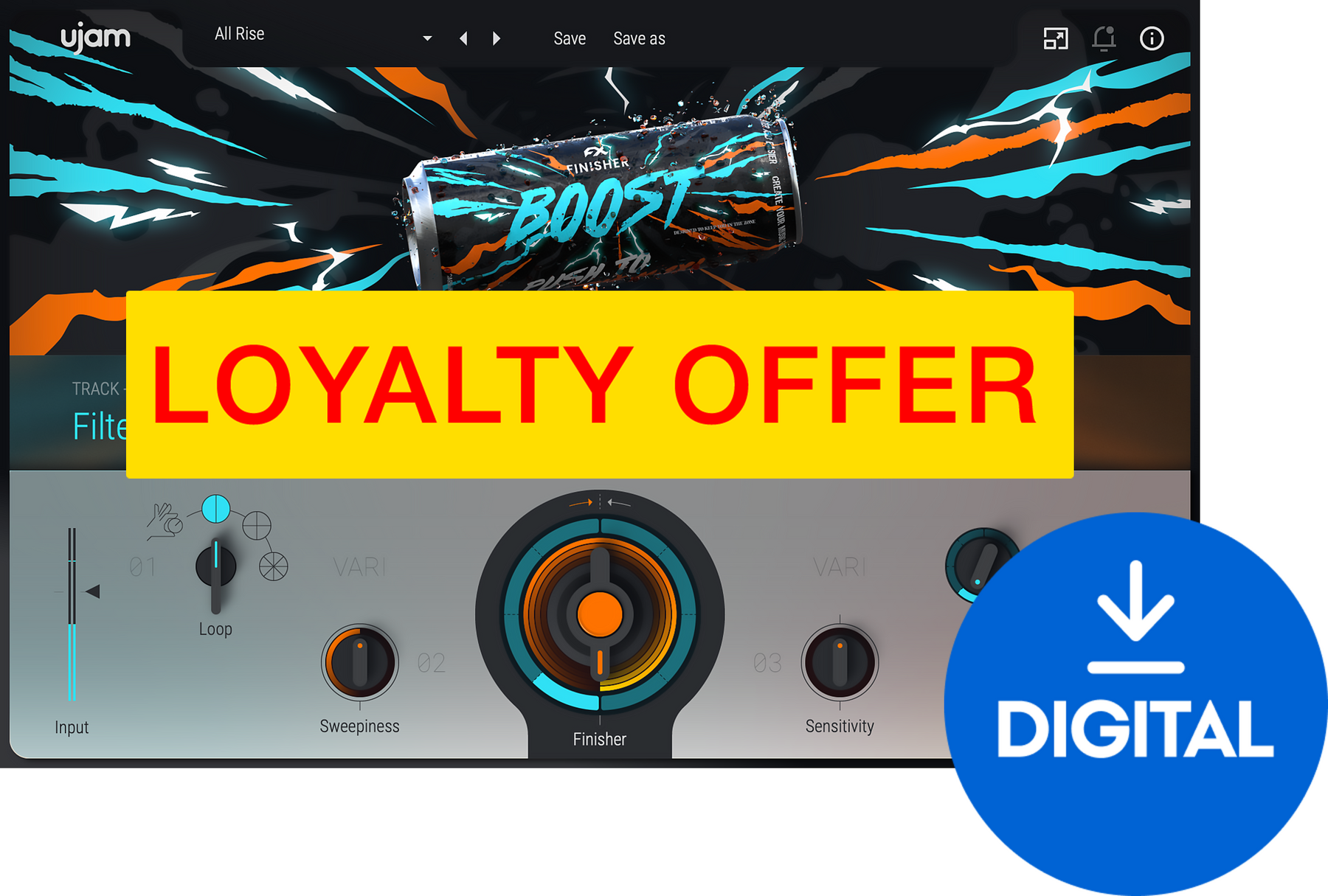 Studio software plug-in effect UJAM BOOST Loyalty Offer (Digitaal product)