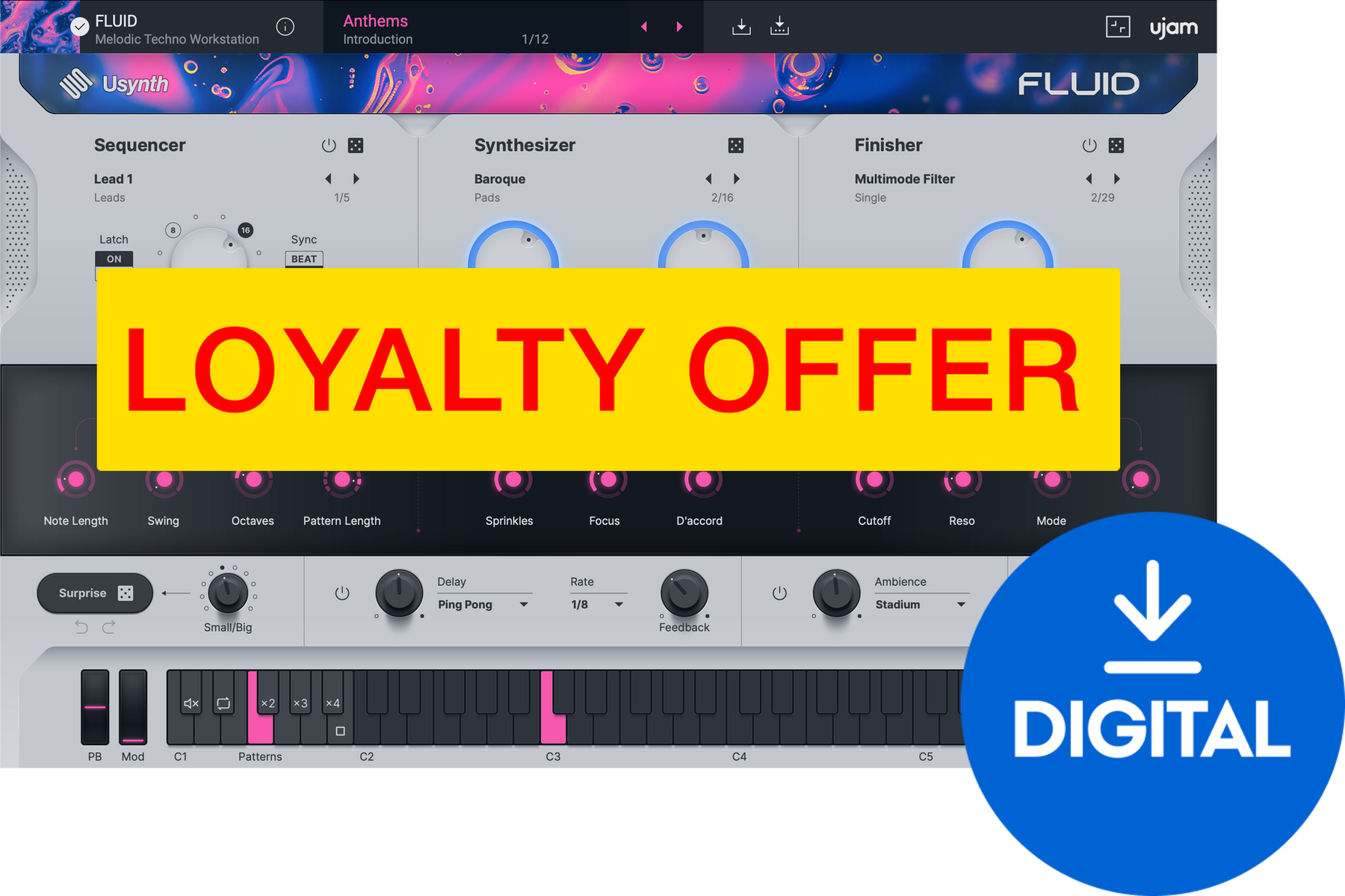 Studio software plug-in effect UJAM FLUID Loyalty Offer (Digitaal product)