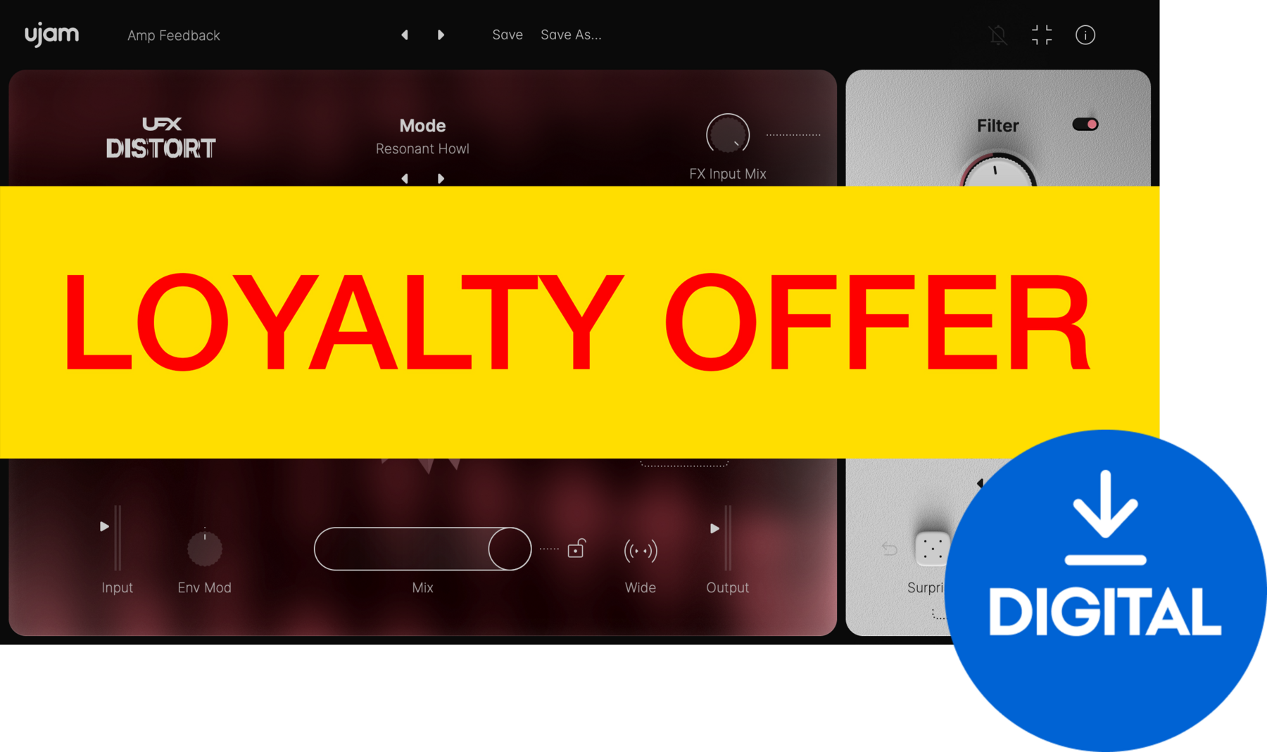 Studio software plug-in effect UJAM UFX DISTORT Loyalty Offer (Digitaal product)