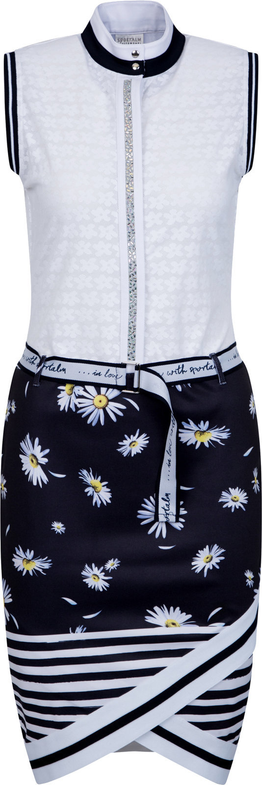 Skirt / Dress Sportalm Perfora Womens Polo Dress Optical White 36