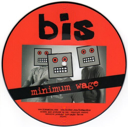 Disco de vinilo Bis & Ghosts Of Dead Airplanes - Minimum Wage / Hair Metal Shame (Limited Edition) (7")