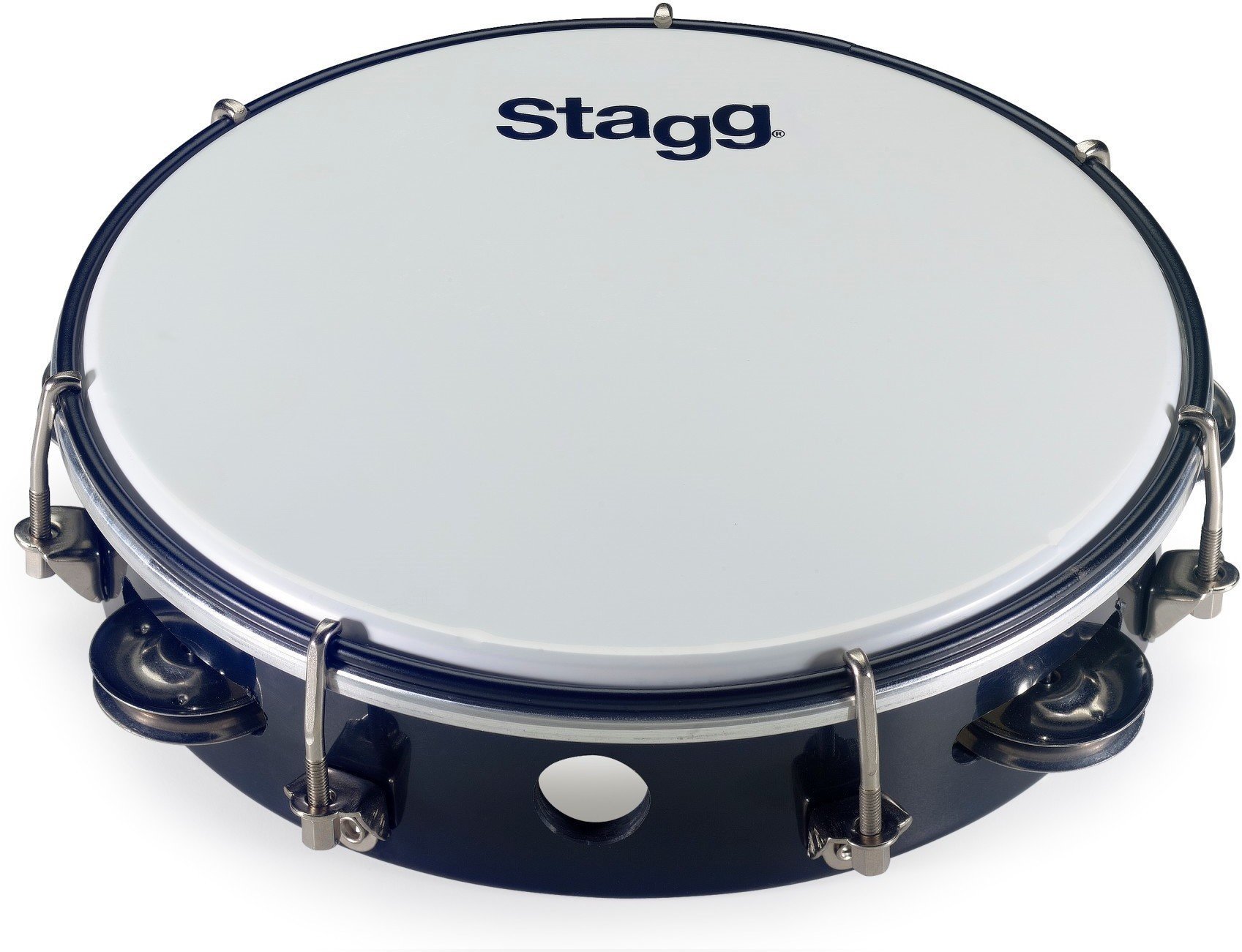 Tambourine met vel Stagg TAB-108P/BK