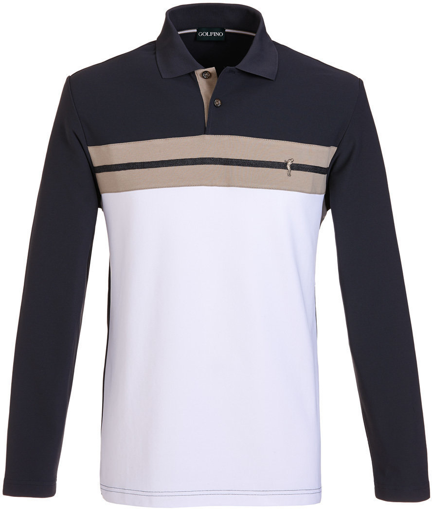 Koszulka Polo Golfino Extra Dry Piqué Koszulka Polo Do Golfa Męska Z Długim Rękawem Flannel 50