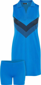 Rok / Jurk J.Lindeberg Chelene TX Jaquard Womens Polo Dress Pop Blue S - 1