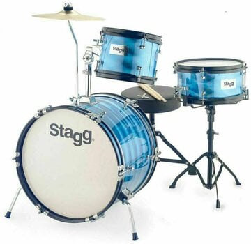 Junior Drum Set Stagg Tim Jr 3/16B Junior Drum Set Blue Blue - 1