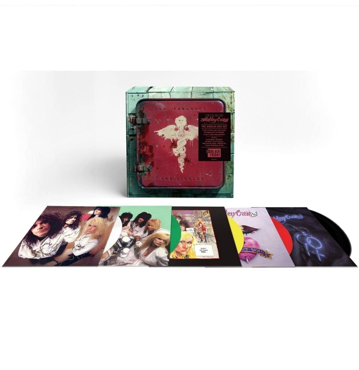 Vinyl Record Mötley Crüe - Dr. Feelgood - The Singles Box Set (Coloured) (5 x 7")