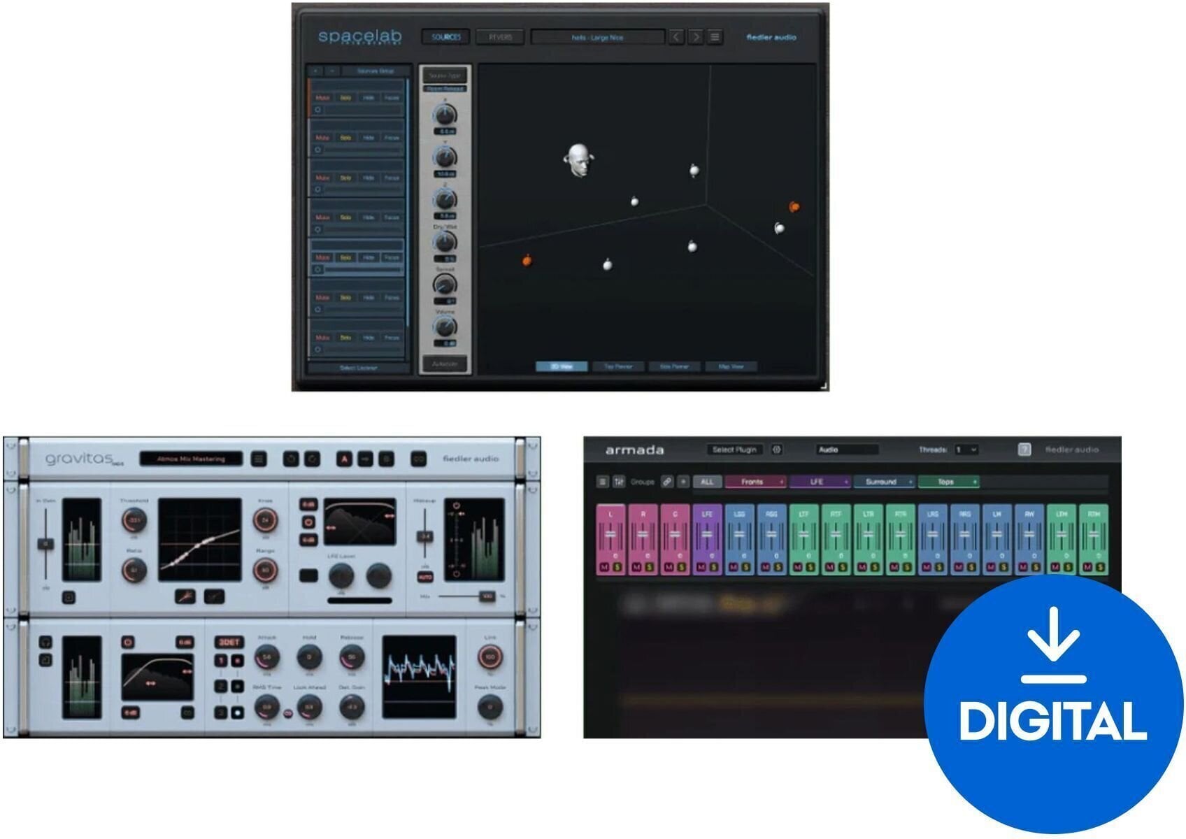 Programinės įrangos papildinio efektų procesorius Fiedler Audio Immersive Pro Bundle (Skaitmeninis produktas)