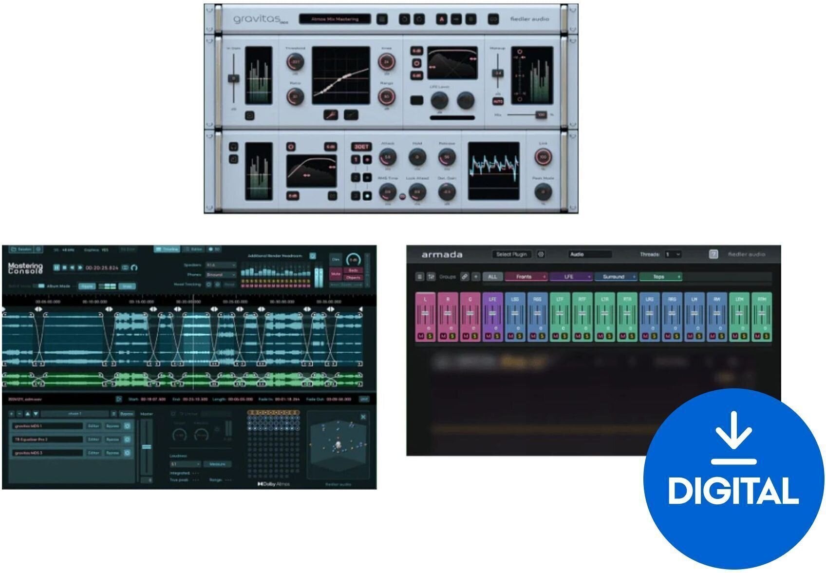 Programinės įrangos įvaldymas Fiedler Audio Dolby Atmos Mastering Bundle 2026 (Skaitmeninis produktas)