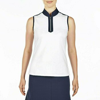 Polo Nivo Andie Mock Womens Polo Shirt White S - 1