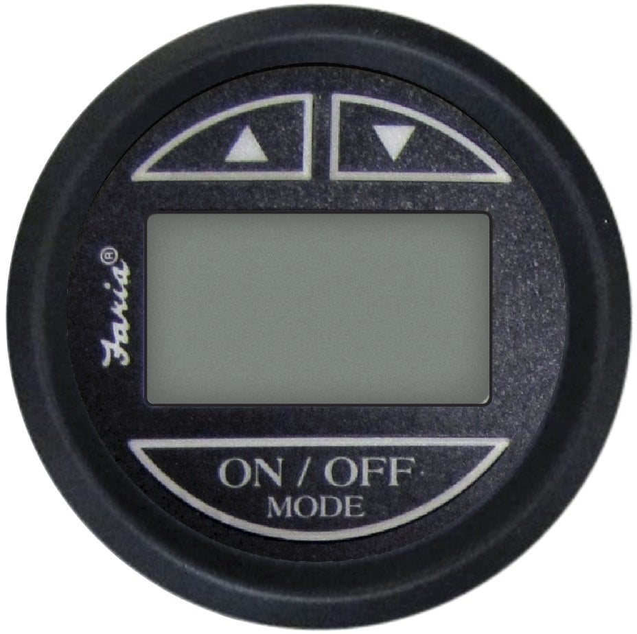 Boat Instrument Faria Depth Sounder with Air and Water Temperature - Transom Mount Black