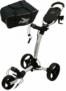Manuálny golfový vozík Axglo TriLite 3-Wheel Trolley SET White/Black Manuálny golfový vozík - 1
