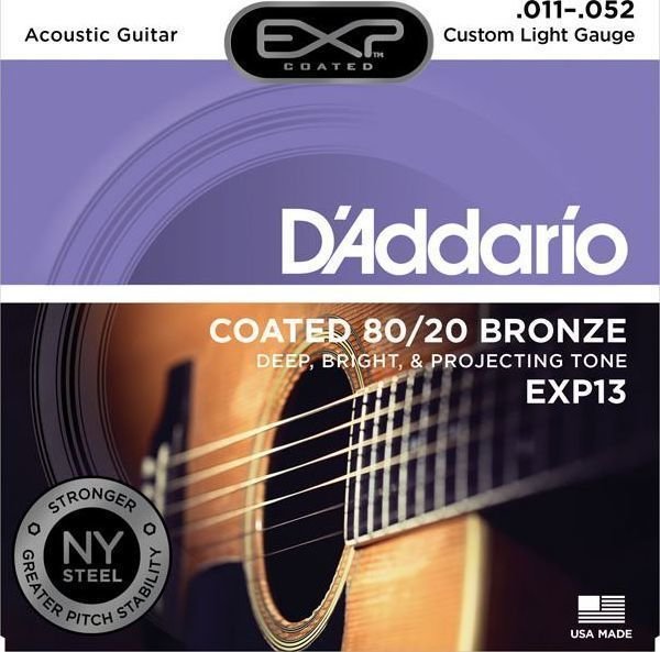 Χορδές για Ακουστική Κιθάρα D'Addario EXP13