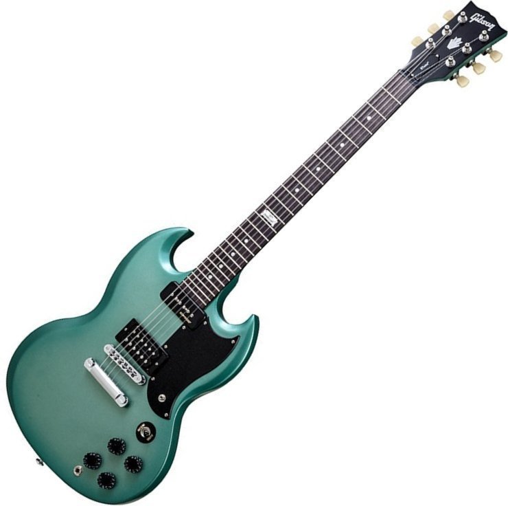Elektriska gitarrer Gibson SG Futura 2014 w/Min E Tune Inverness Green Vintage Gloss