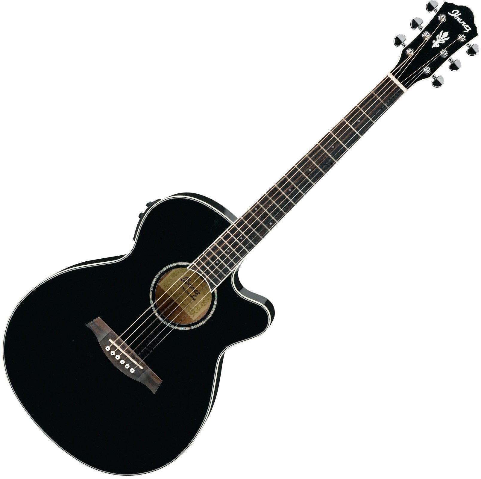 Jumbo elektro-akoestische gitaar Ibanez AEG 30II Black