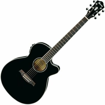 Jumbo elektro-akoestische gitaar Ibanez AEG 30II Black - 1