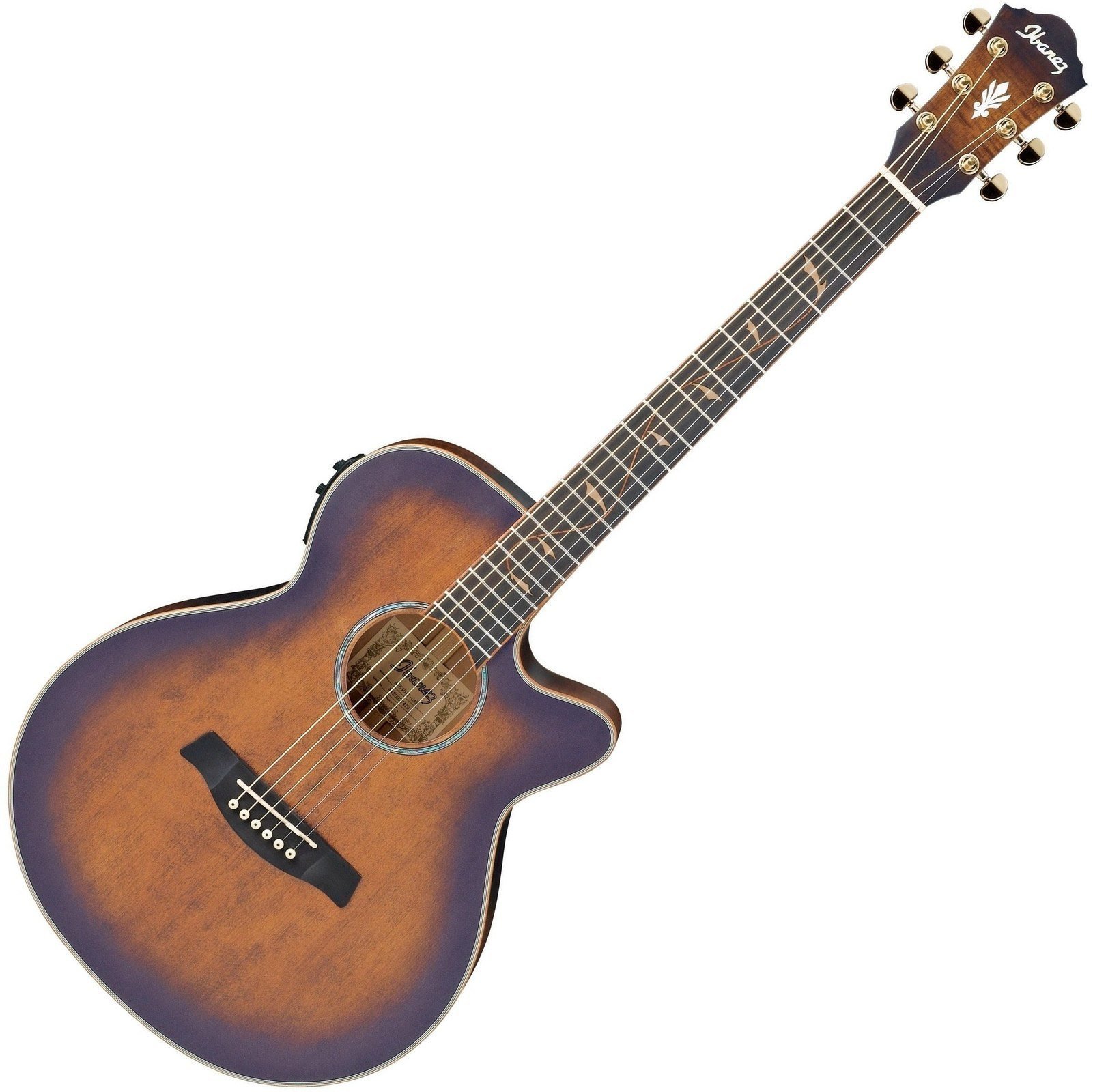 Jumbo elektro-akoestische gitaar Ibanez AEG 40II Open Pore Antique Brown Sunburst