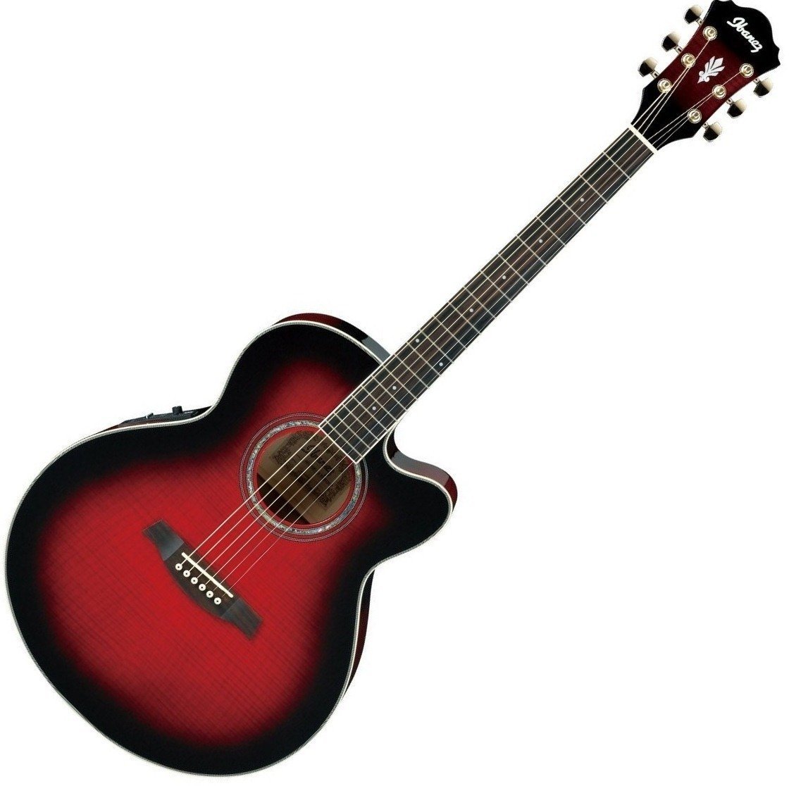 Guitare acoustique-électrique Ibanez AEL 20E Transparent Red Sunburst
