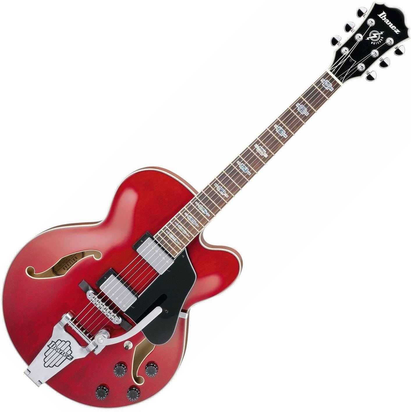 Semi-akoestische gitaar Ibanez AFS 75T Transparent Red