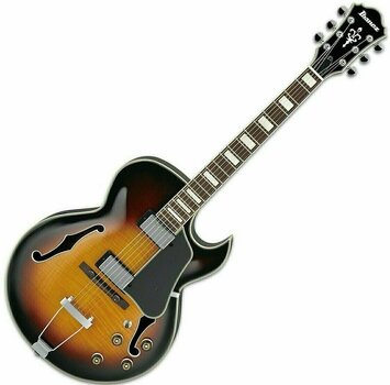 Halvakustisk gitarr Ibanez AKJ 95 Vintage Yellow Sunburst - 1