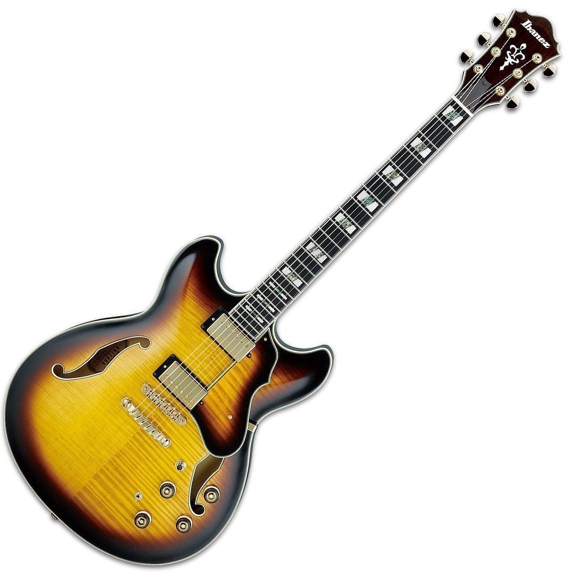 Halbresonanz-Gitarre Ibanez AS153-AYS Antique Yellow Sunburst