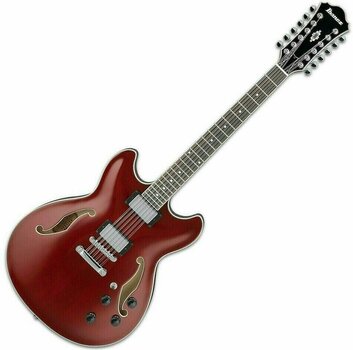 Halvakustisk guitar Ibanez AS 7312 12 string Transparent Cherry - 1