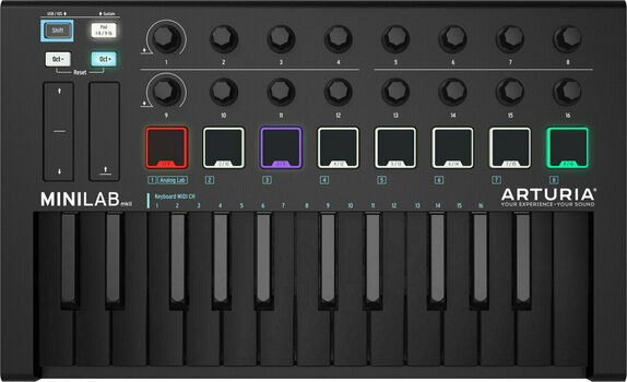 MIDI Πληκτρολόγιο Arturia MiniLab MKII Deep Black - 1