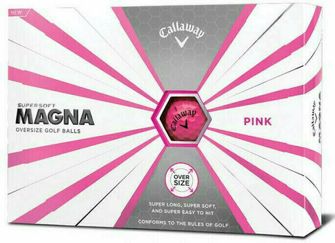 Нова топка за голф Callaway Supersoft Magna Golf Balls 19 Pink 12 Pack - 1