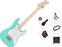 Elektriska gitarrer Fender Squier Mini Stratocaster MN Premium SET Sea Foam Green Elektriska gitarrer