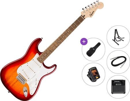 Gitara elektryczna Fender Squier Sonic Stratocaster LRL Premium SET Sienna Sunburst Gitara elektryczna - 1