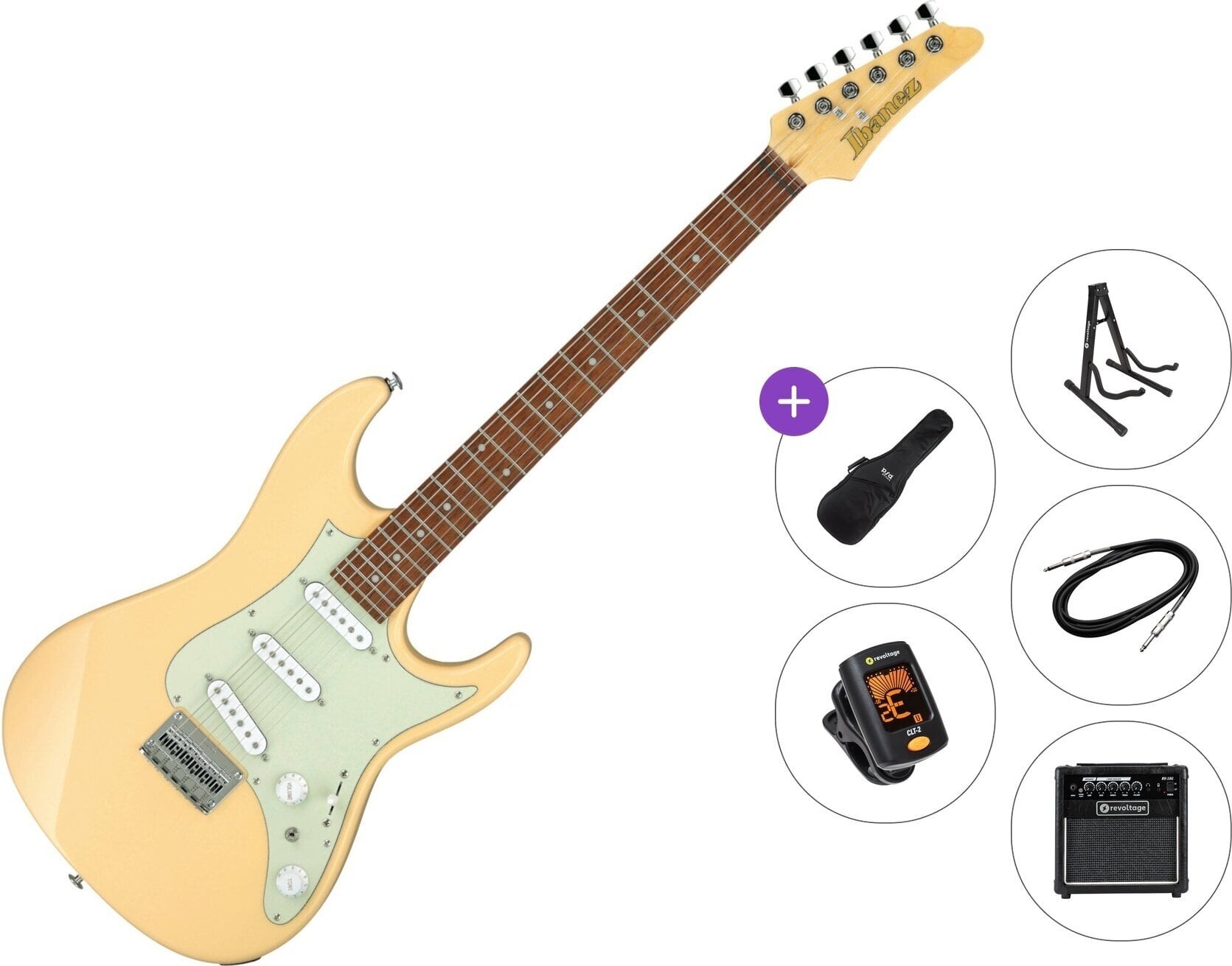 Chitarra Elettrica Ibanez AZES31-IV Premium SET Ivory Chitarra Elettrica