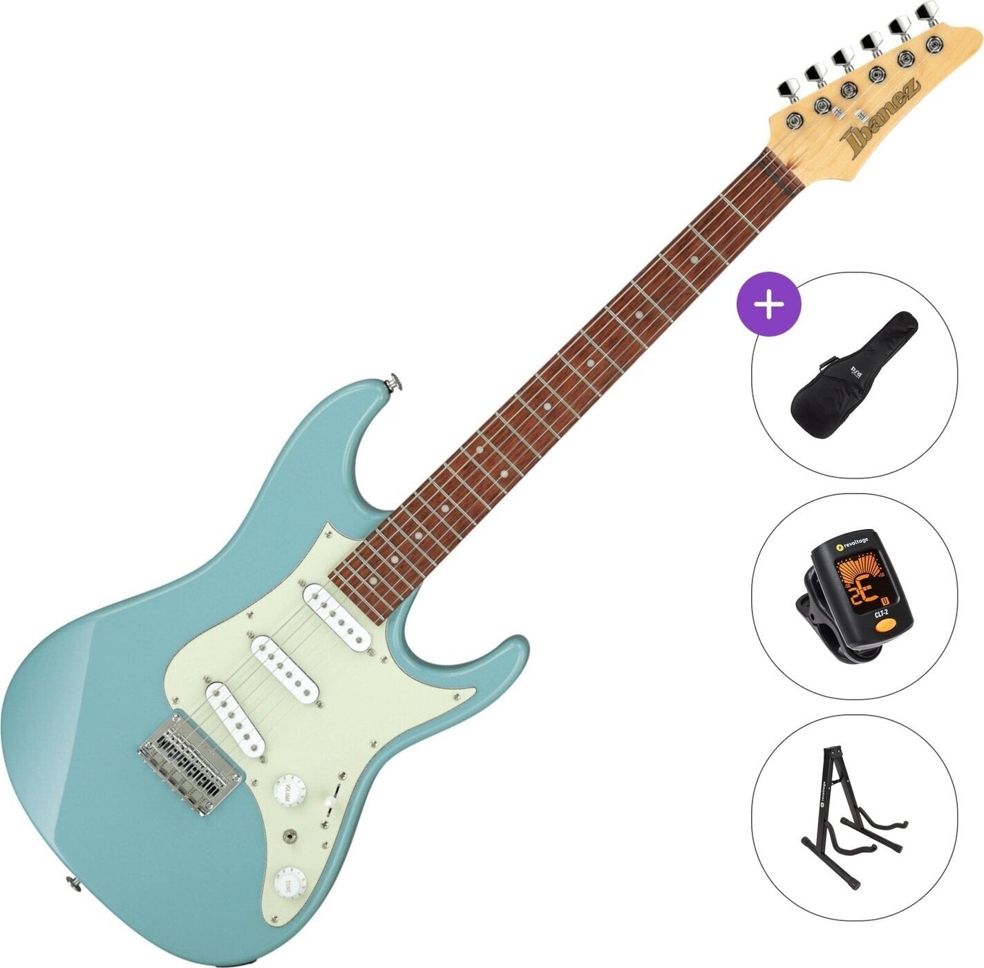 Elektrikitarr Ibanez AZES31-PRB Basic SET Purist Blue Elektrikitarr