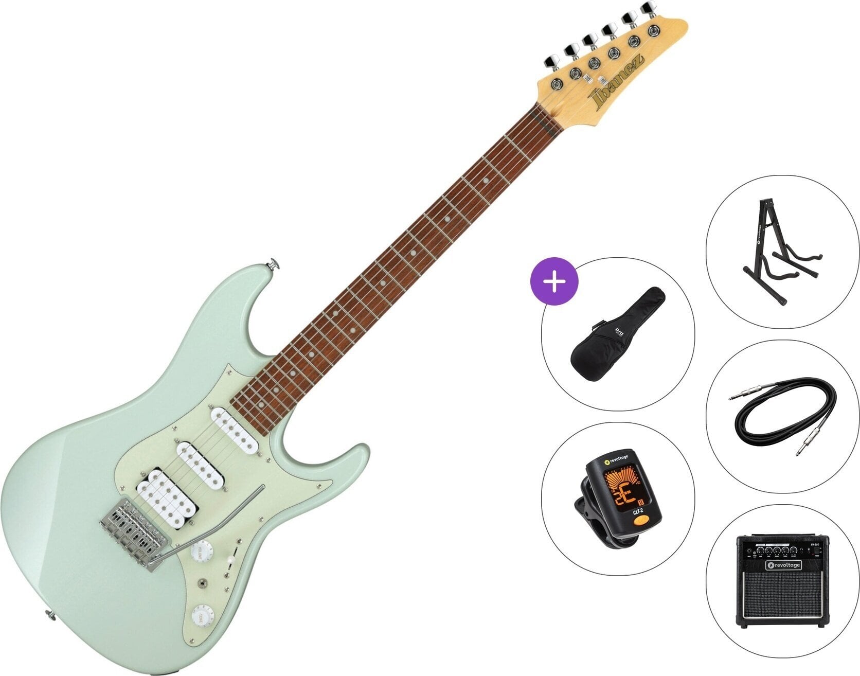 Chitarra Elettrica Ibanez AZES40-MGR Premium SET Mint Green Chitarra Elettrica