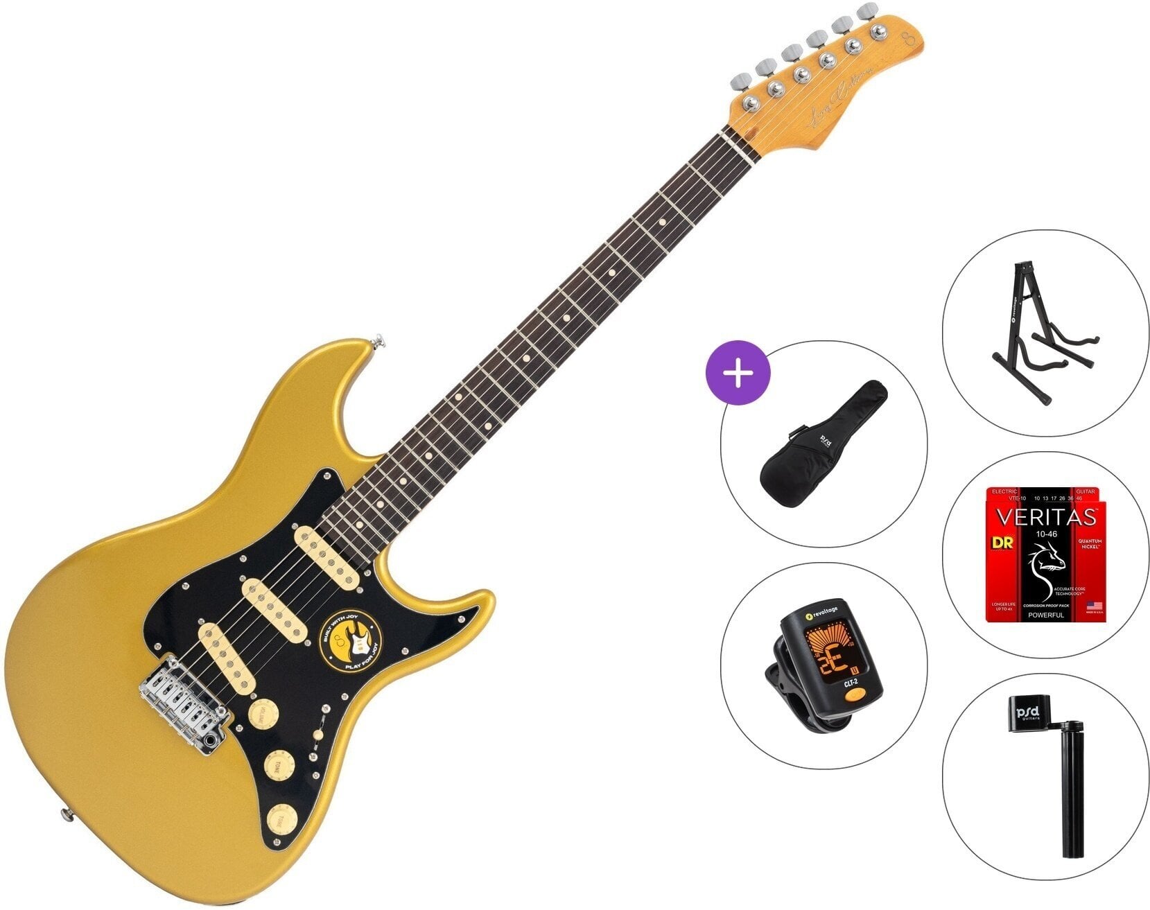 Elektromos gitár Sire Larry Carlton S3 New Gen Standard SET Metallic Gold Elektromos gitár