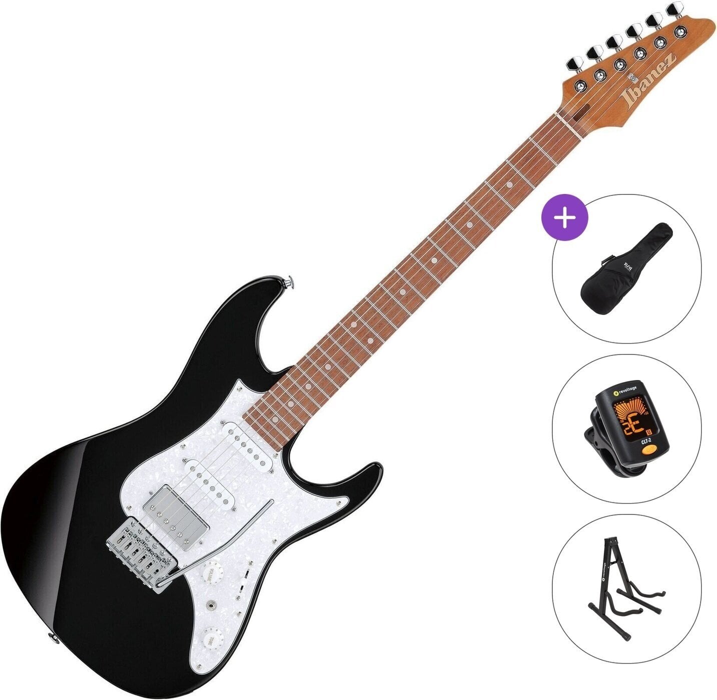 Elektrikitarr Ibanez AZ22S2-BK Basic SET Black Elektrikitarr