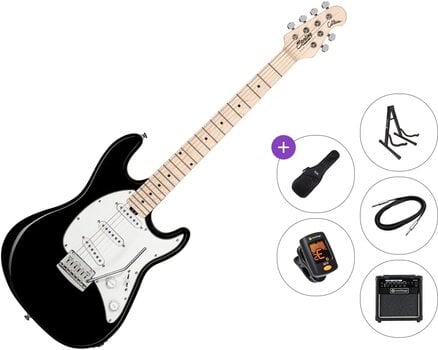 Elektromos gitár Sterling by MusicMan CT30SSS Premium SET Black Elektromos gitár - 1